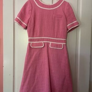 J. Crew Pink A-Line Dress with Faux Patch Pockets